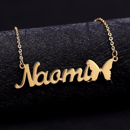 Butterfly Name Necklace